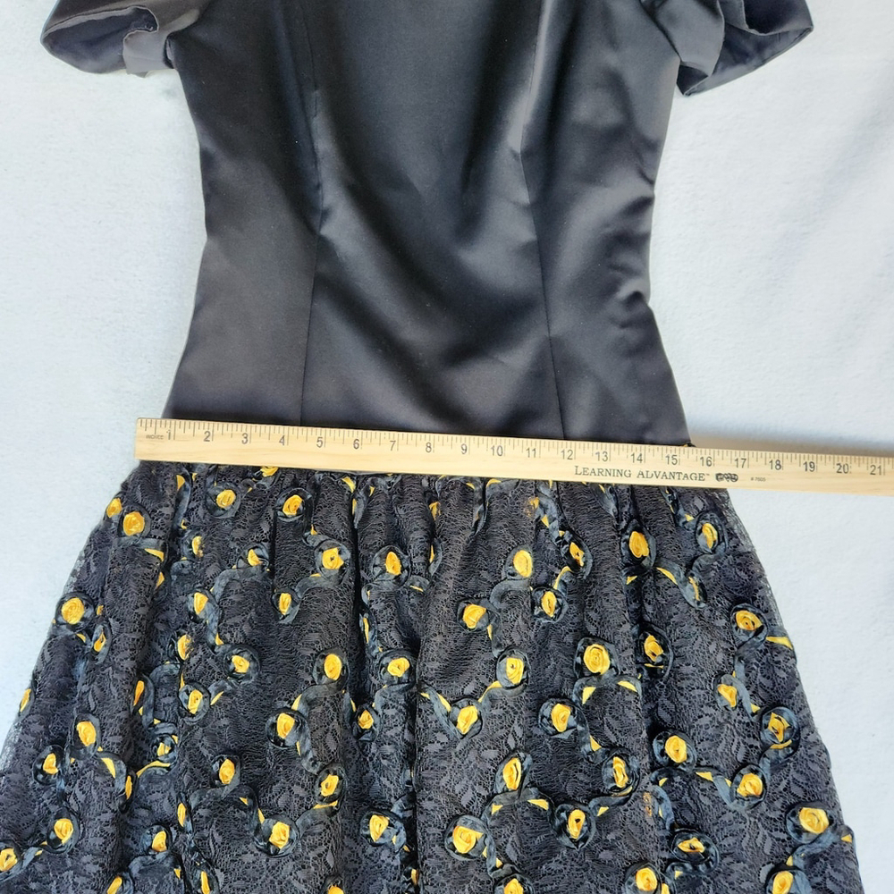 Scaasi Nights Vintage 80s Off Shoulder Dress Size 4 MET Cocktail Designer - Picture 6 of 10